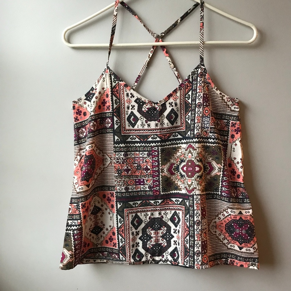 Boho Chic print silky tank
